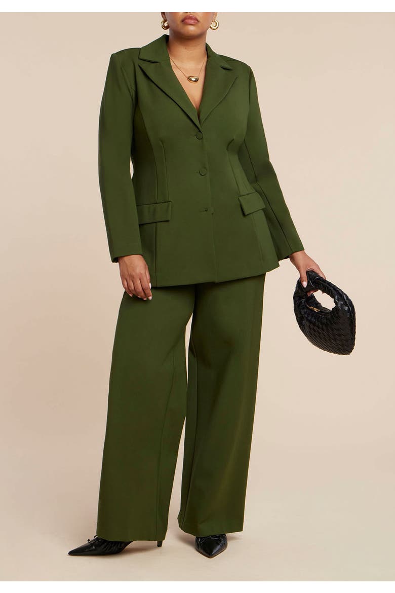 The Ultimate Stretch Nipped Waist Blazer, Alternate, color, DARK FOREST GREEN