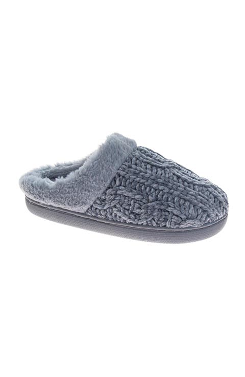 Badgley Mischka Women’s Knit House Slippers, Plush Lined Slip-On (Adults)