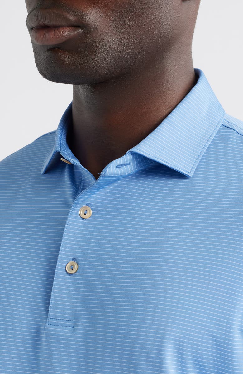 Peter Millar Highland Performance Jersey Polo, Alternate, color, Evening Tide
