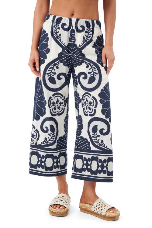 Trina Turk Estella 2 Pull On Cropped Pant In Multi