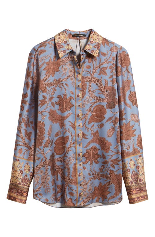 Kobi Halperin 'lilly' Print Sleeve Silk Peasant Blouse In Multi