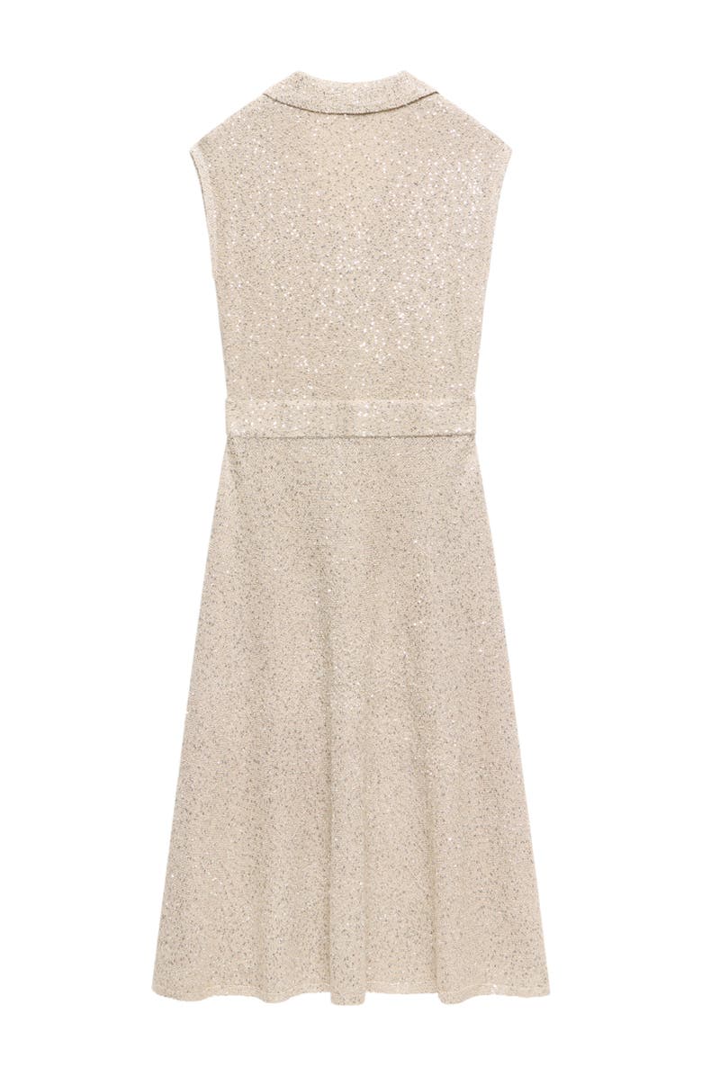 MINT VELVET Neutral Sequin Midi Dress, Alternate, color, Neutral