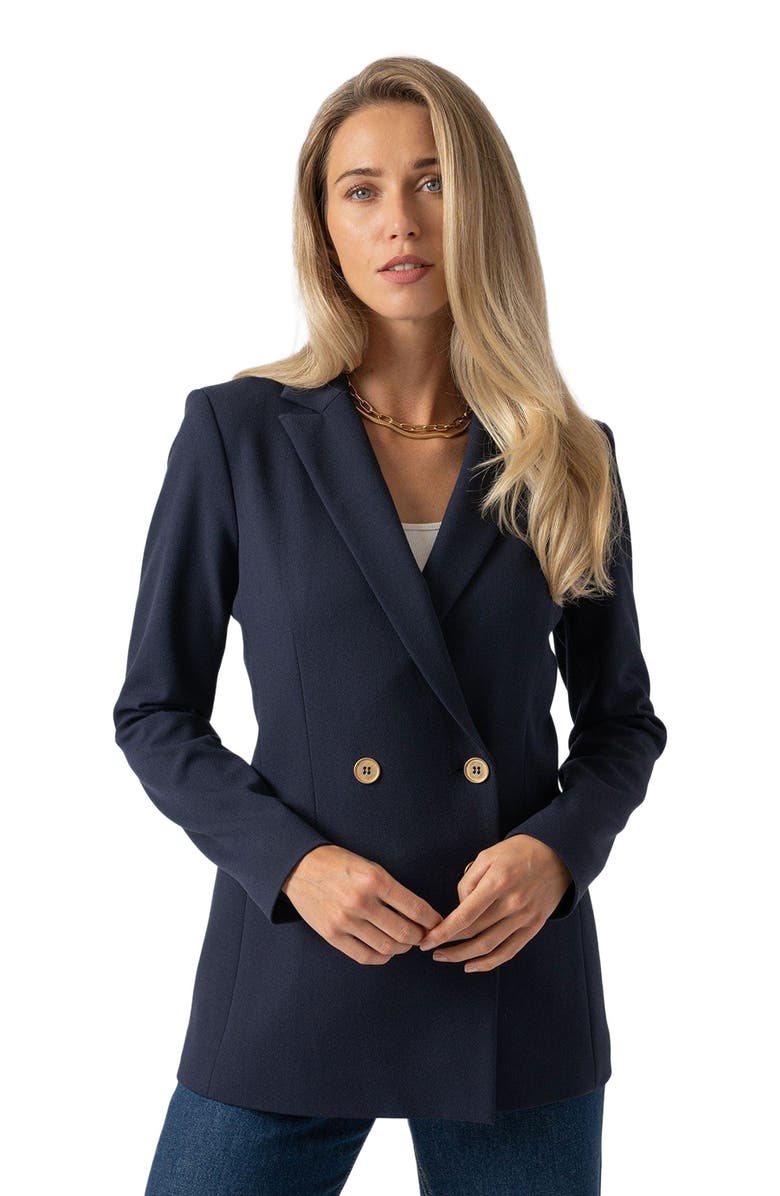 Saint + Sofia Cambridge Blazer, Alternate, color, Blue