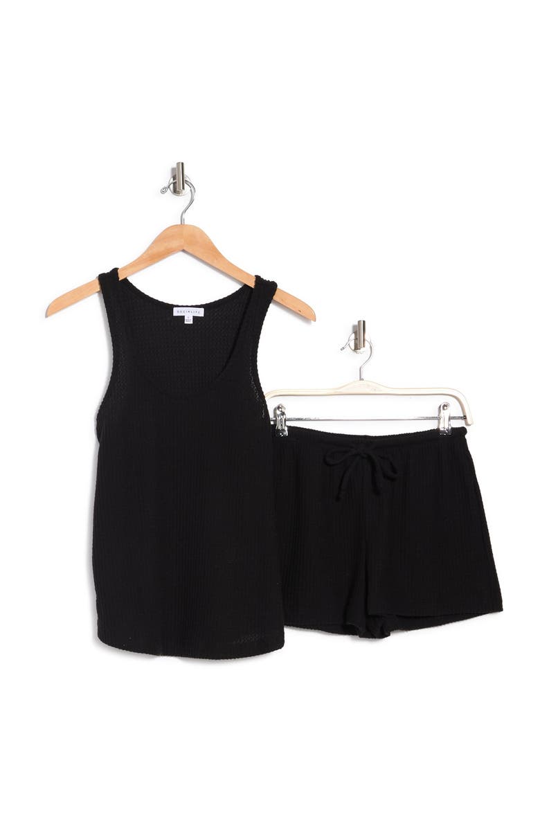 Socialite Waffle Tank and Short Set, Alternate, color, 