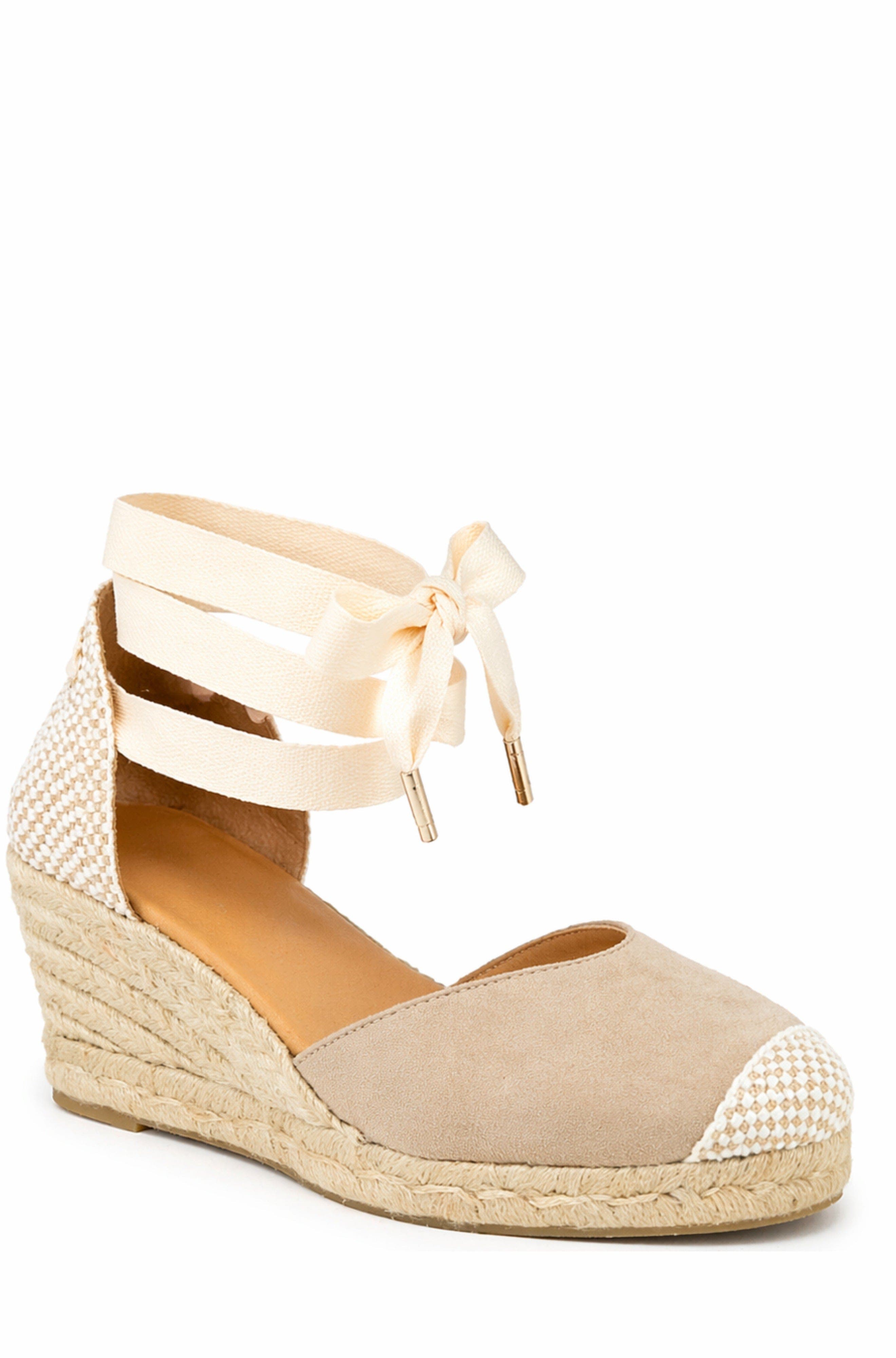 Jimena Mid Laces Espadrille Sandal, Alternate, color, Taupe