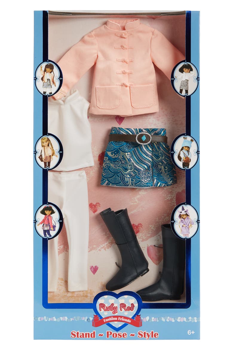 Fashion Addict Doll Outfit, Main, color, BLUE MULTI
