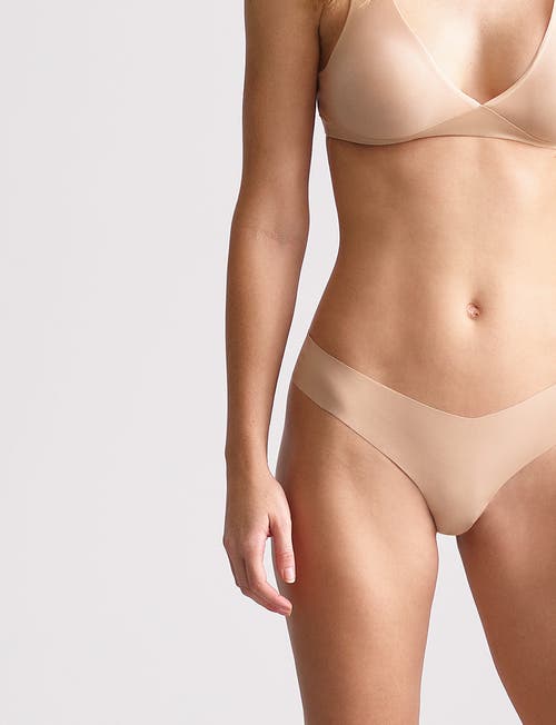 Commando Classic Solid Thong 3-pack In Beige