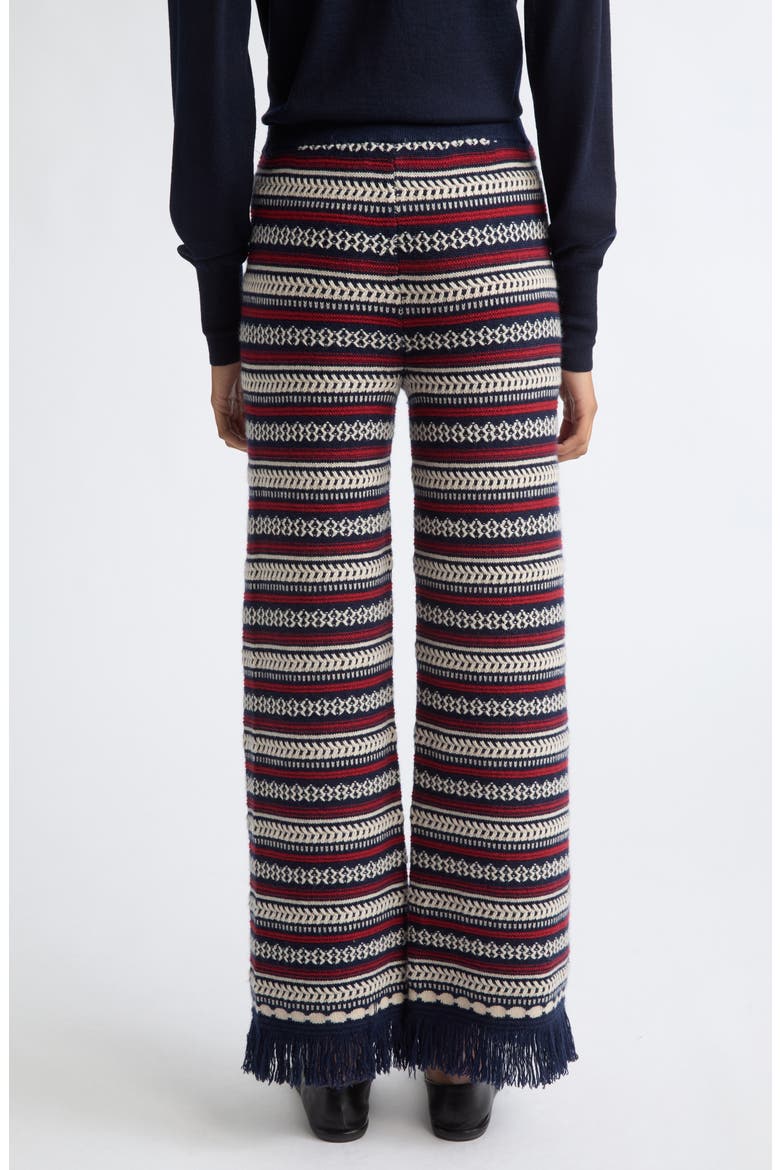 Western Striped Wool & Cashmere Knit Pants, Alternate, color, MIDNIGHT COMBO