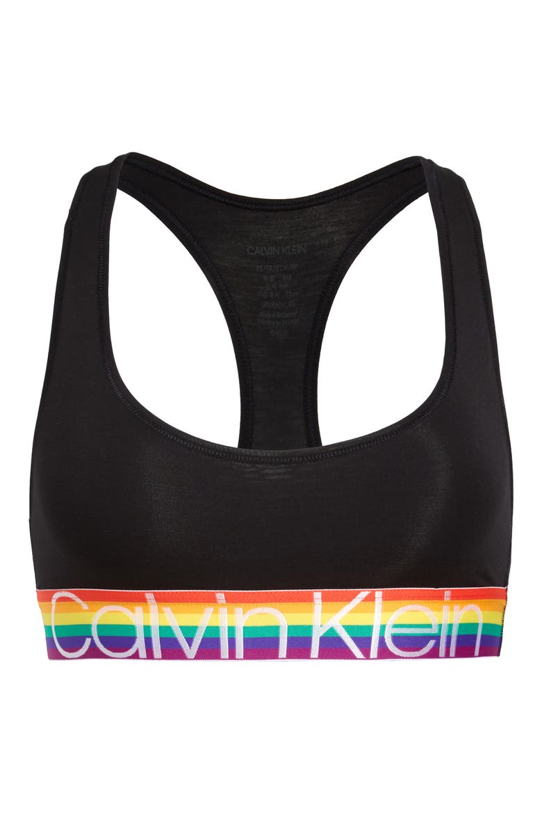 Modern Pride Racerback Bra, Alternate, color, BLACK