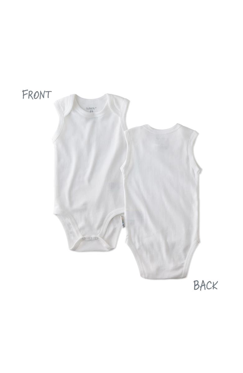 BUTTERBLU Sam Assorted 5-Pack Sleeveless Organic Cotton Bodysuits, Alternate, color, Stone