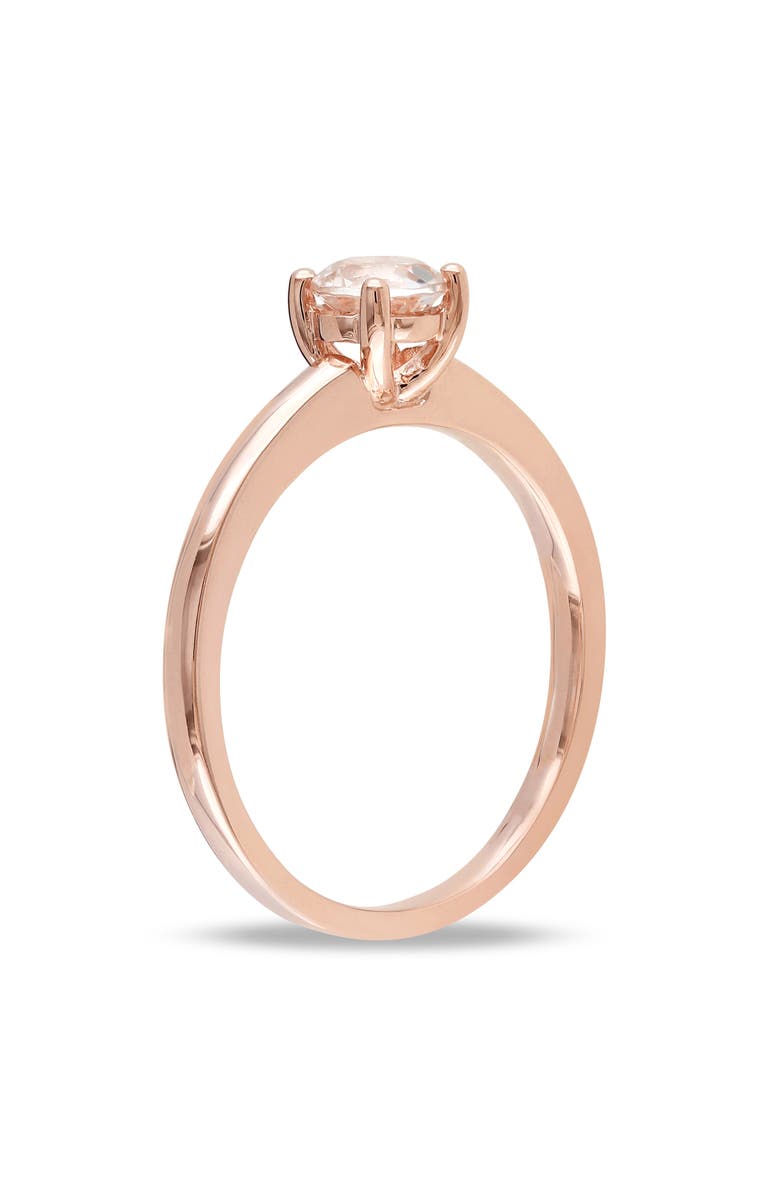 Julianna B. Morganite Solitaire Ring 10k Rose Gold, Alternate, color, Morganite
