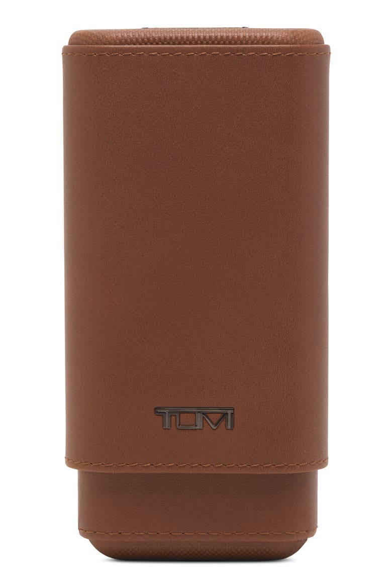 Leather Cigar Case, Main, color, COGNAC