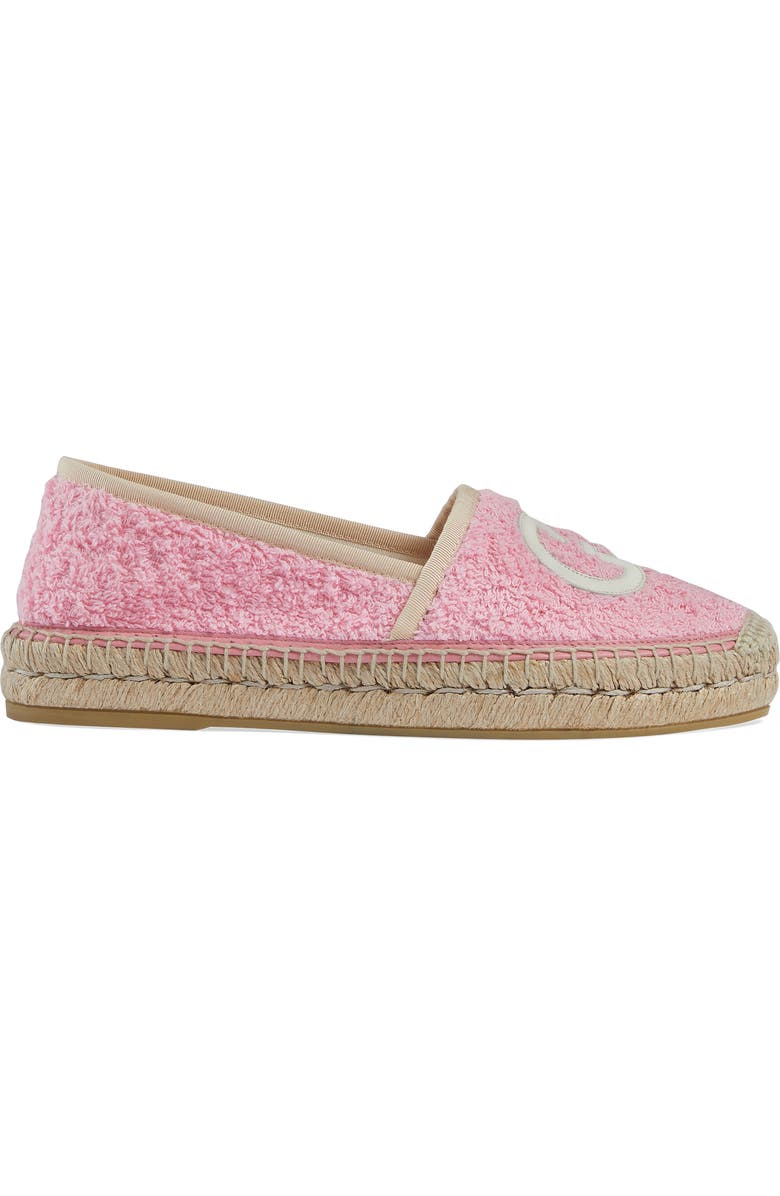 Gucci Pilar Espadrille Flat, Alternate, color, Pink/ Ivoire
