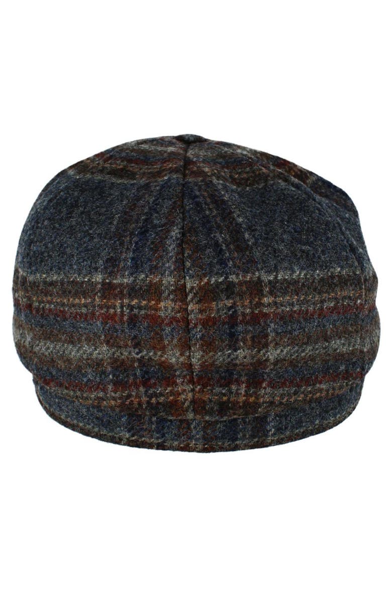 Men's Tweed Check Melange Classic Newsboy Cap, Alternate, color, Navy Melange
