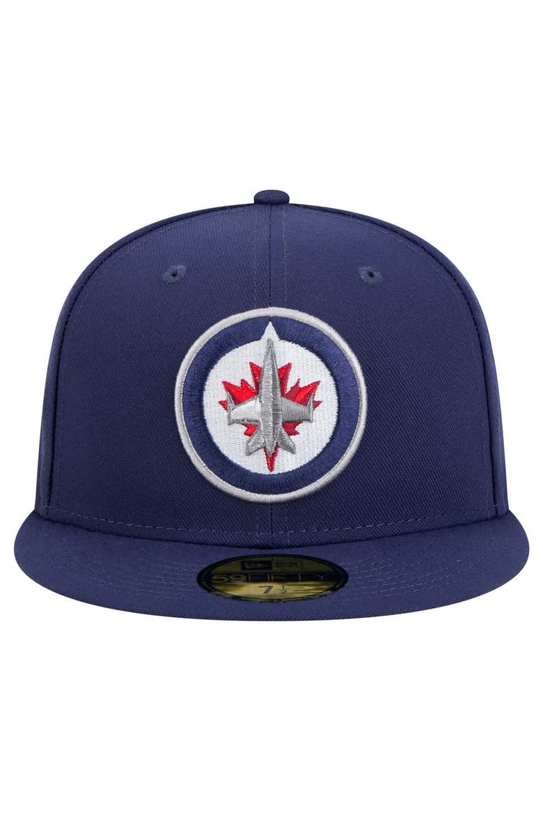 Men's New Era Navy Winnipeg Jets Core 59FIFTY Fitted Hat, Alternate, color, Navy