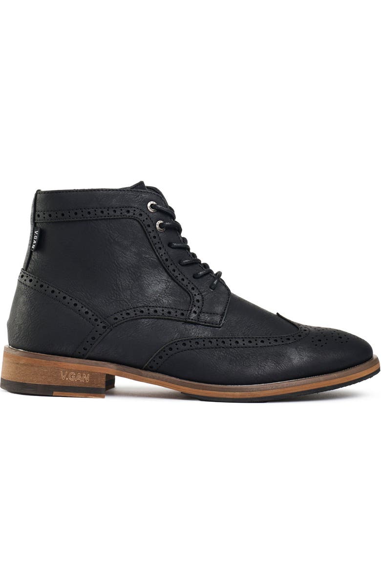 V.GAN LONDON Vegan Wheat 2 Brogue Boots, Main, color, Black