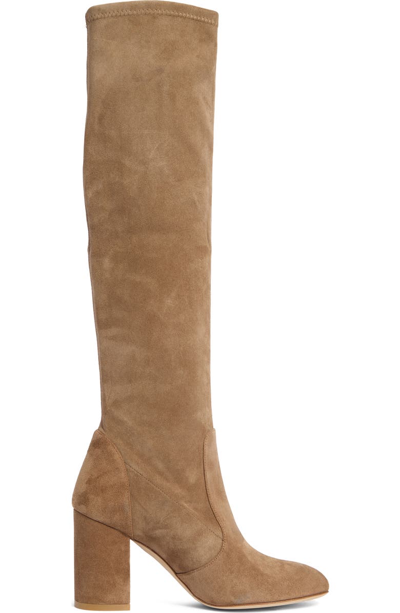 Stuart Weitzman Yuliana Knee High Slouch Boot, Alternate, color, Khaki