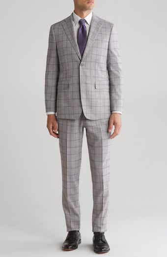English Laundry Plaid Trim Fit Two-Piece Suit