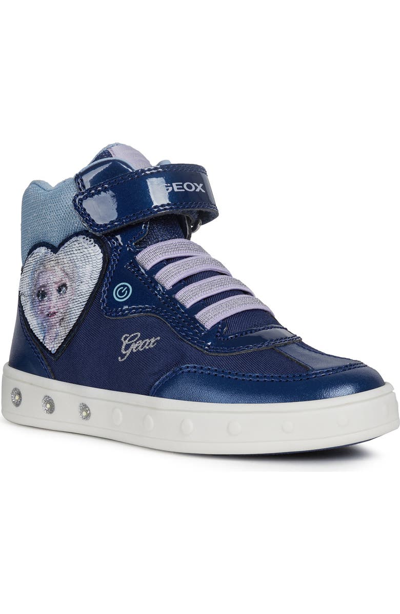 Geox x Disney Skylin 6 Frozen High Top Sneaker, Main, color,