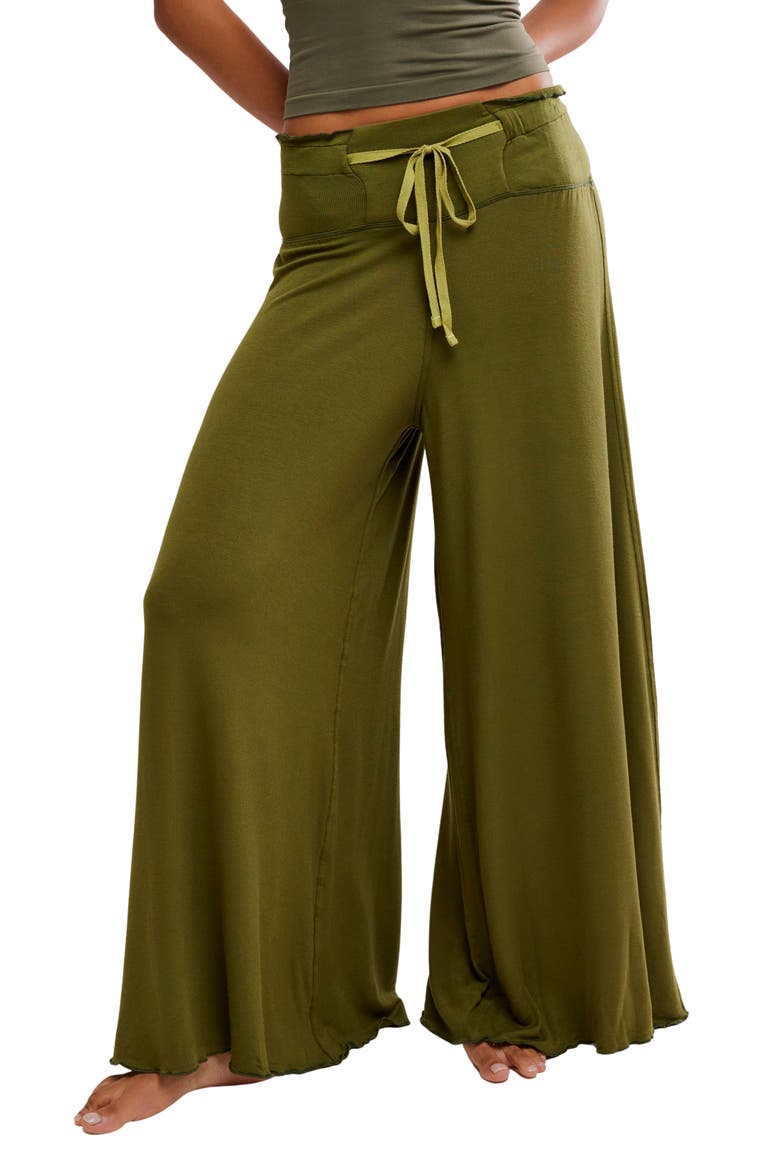 Dream State Wide Leg Lounge Pants, Main, color, FERNGULLY