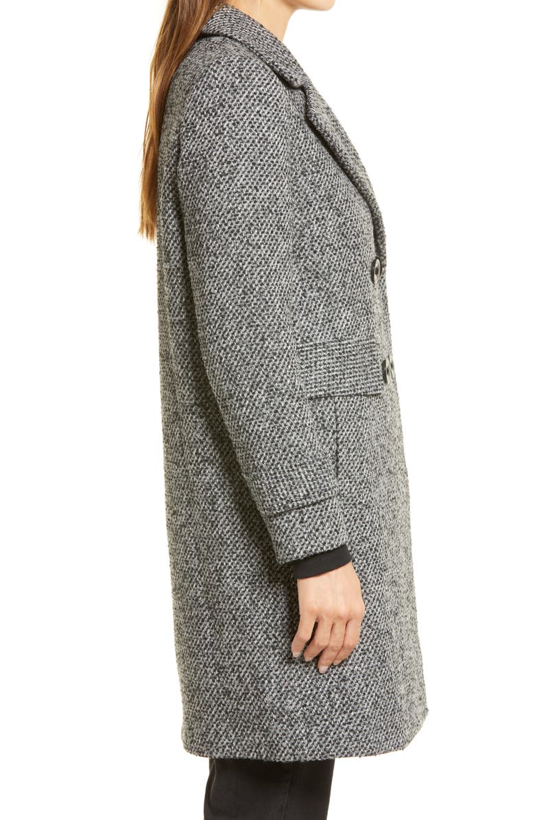 Sam Edelman Notch Collar Tweed Coat, Alternate, color,