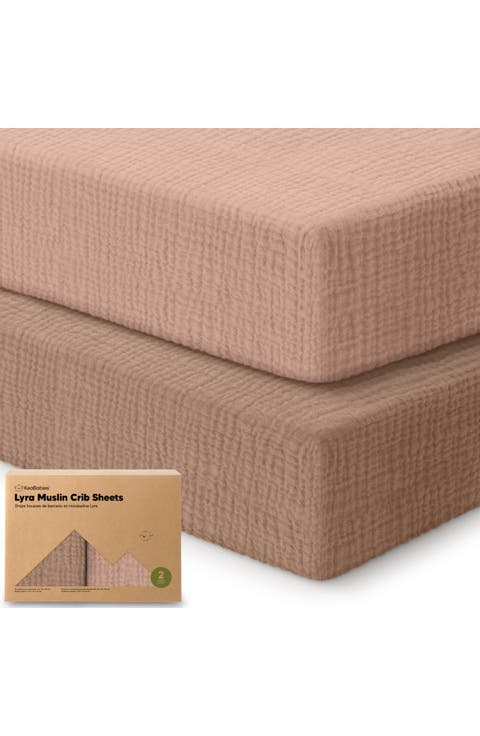 2-Pack Lyra Muslin Crib Sheets