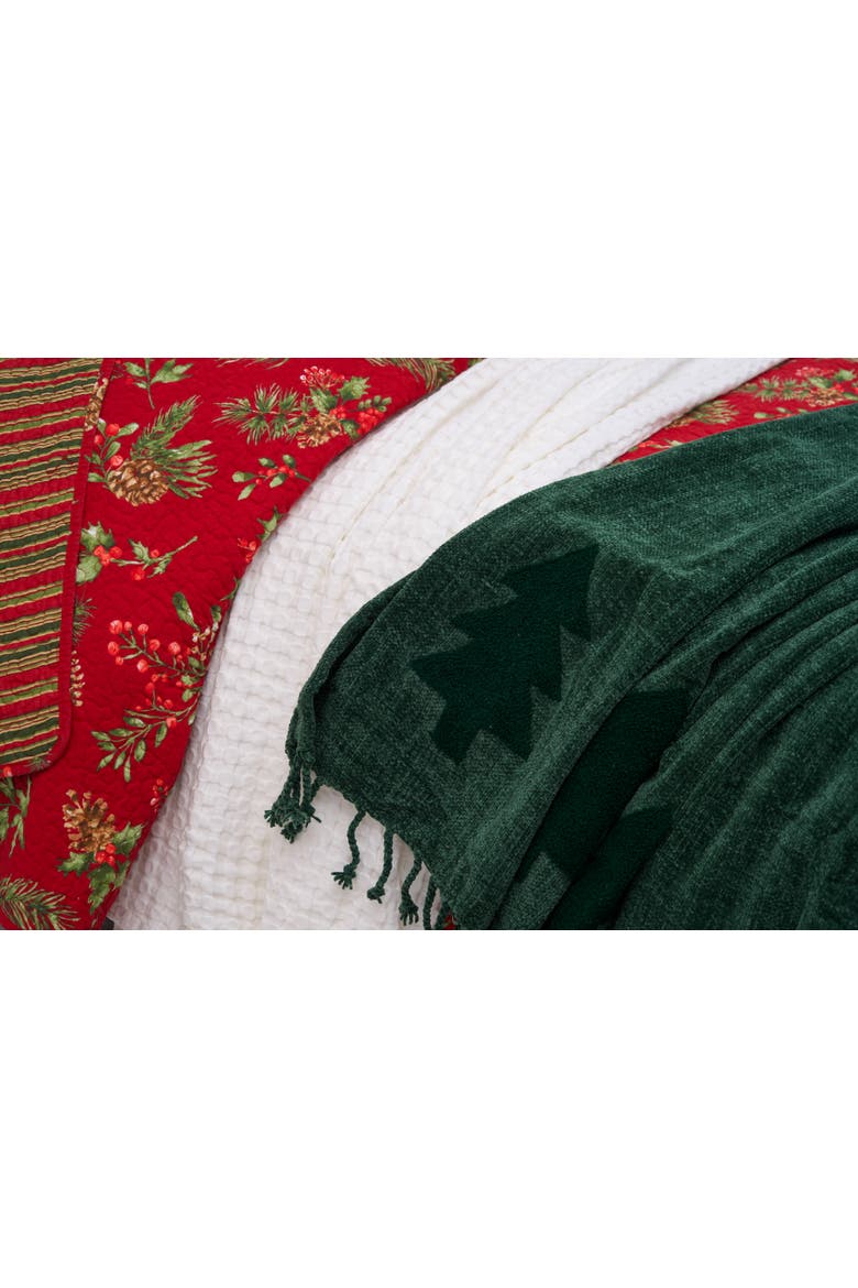 Maureen Floral Reversible King 3-Piece Quilt Bedding Set, Alternate, color, Red