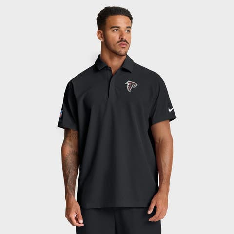 Men's Nike Black Atlanta Falcons Sideline Woven Dri-FIT Polo