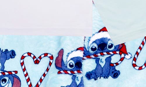 Ame Kids' X Disney® Stitch Holiday Butter Long Pajamas In Blue