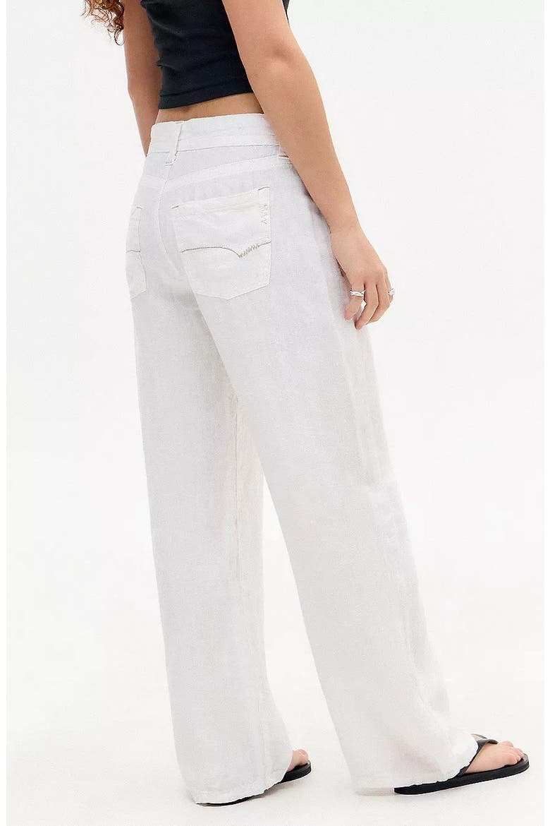 Kayla Linen & Cotton Five-Pocket Pants, Alternate, color, WHITE