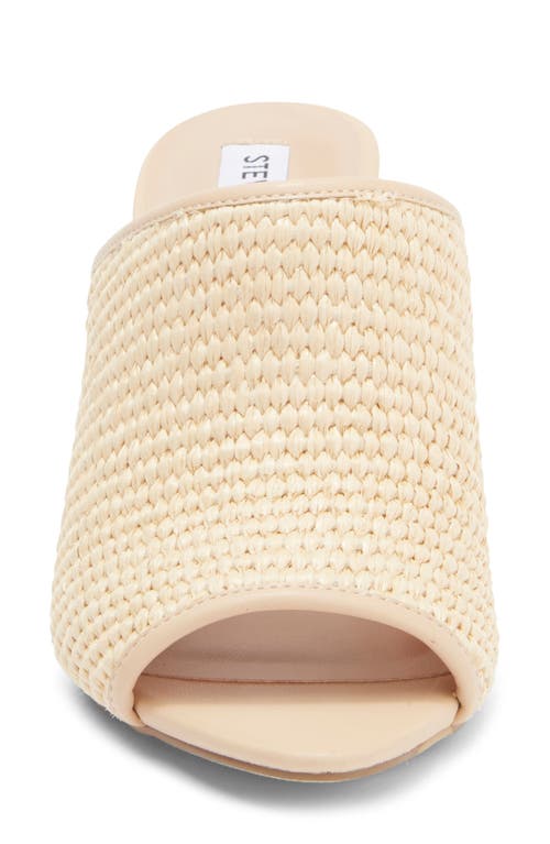 Steve Madden Dayla Peep Toe Mule In Natural Raffia