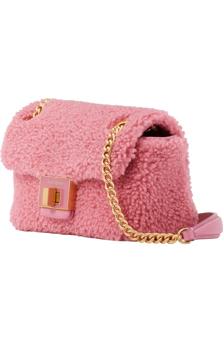 Kate Spade New York small evelyn faux shearling shoulder bag, Alternate, color,