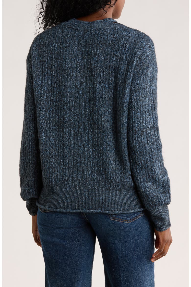 Cutout Sweater, Alternate, color, HEATHER ORION BLUE