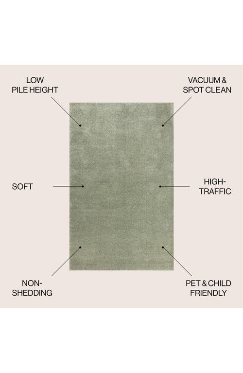 Jonathan Y Haze Solid Low-pile Area Rug In Green
