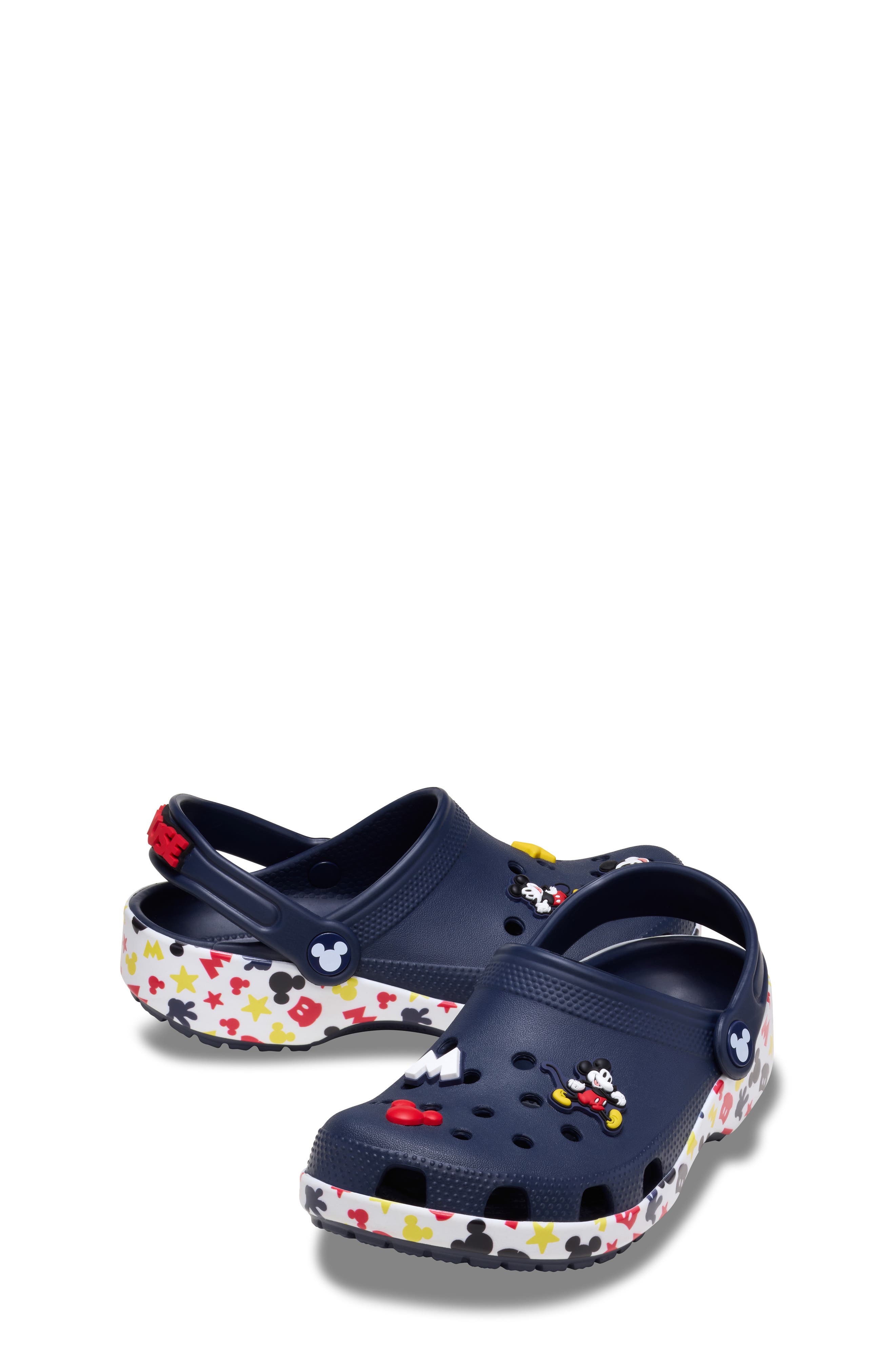 CROCS Kids' x Disney Mickey Mouse Classic Clog, Alternate, color, Blue Multi