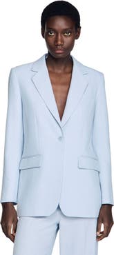 SANDRO Sequin-stripe tailored jacket