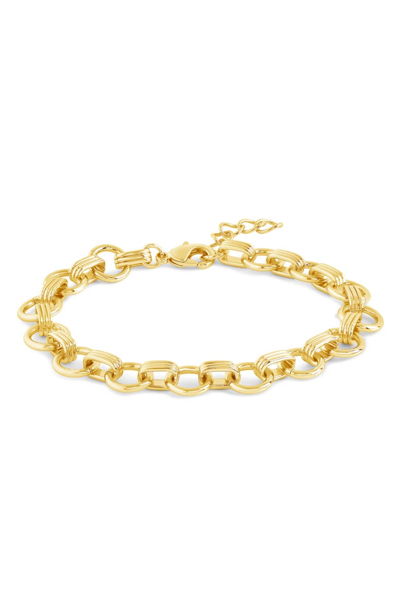 Sterling Forever Rhys Chunky Chain Bracelet, Alternate, color, Gold