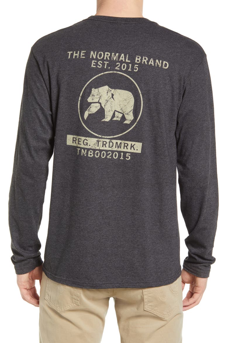 Registered Trademark Long Sleeve Graphic Tee, Alternate, color, CHARCOAL