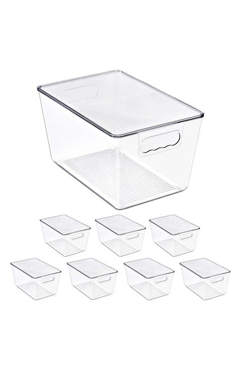 8-Pack Large Stackable Storage Bins