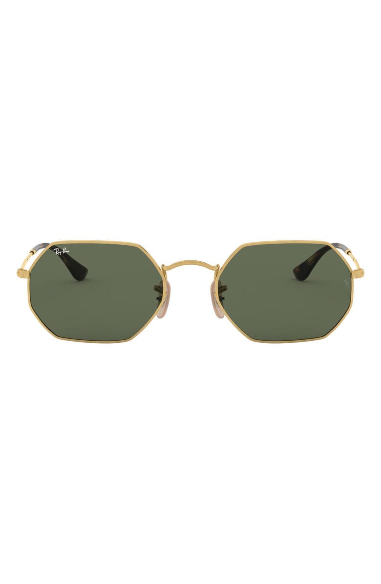 Ray-Ban Icons 53mm Sunglasses, Main, color, Gold/ Green