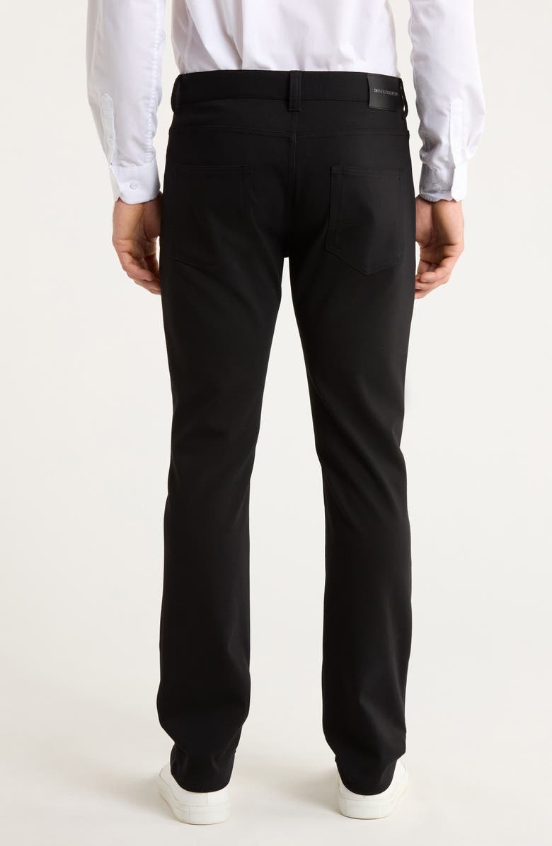 Emporio Armani Flat Front Pants, Alternate, color, Solid Black