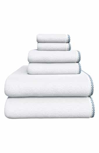 Woven & Weft Border Stitch 6-Piece Cotton Towel Set