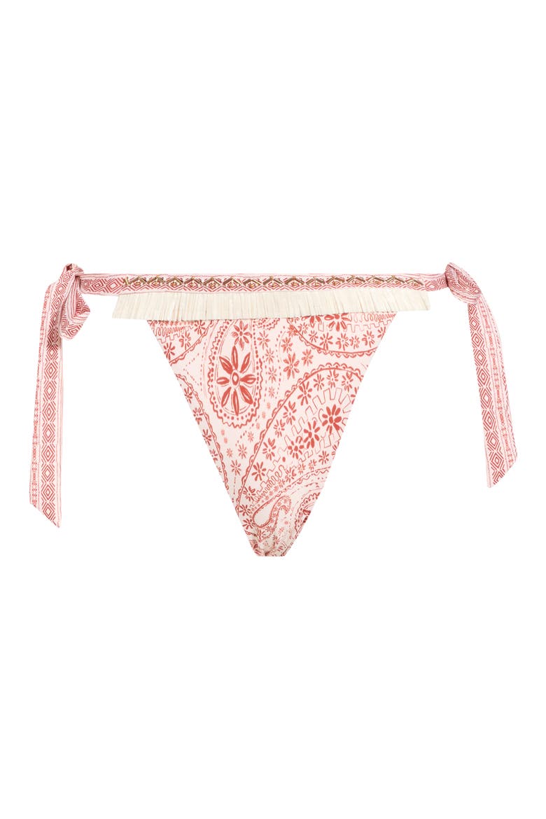 Side Tie Bikini Bottoms, Alternate, color, CHILI