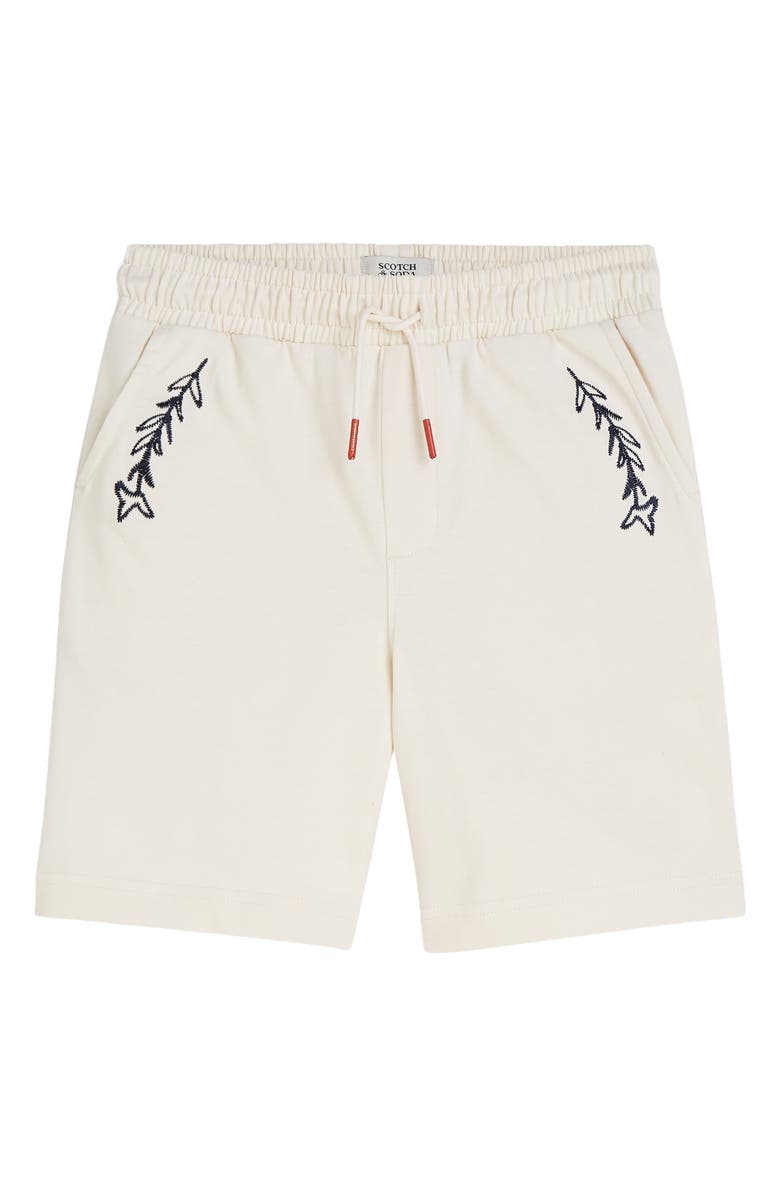 Scotch & Soda Kids' Relaxed Fit Sweat Shorts, Main, color, Eggnog