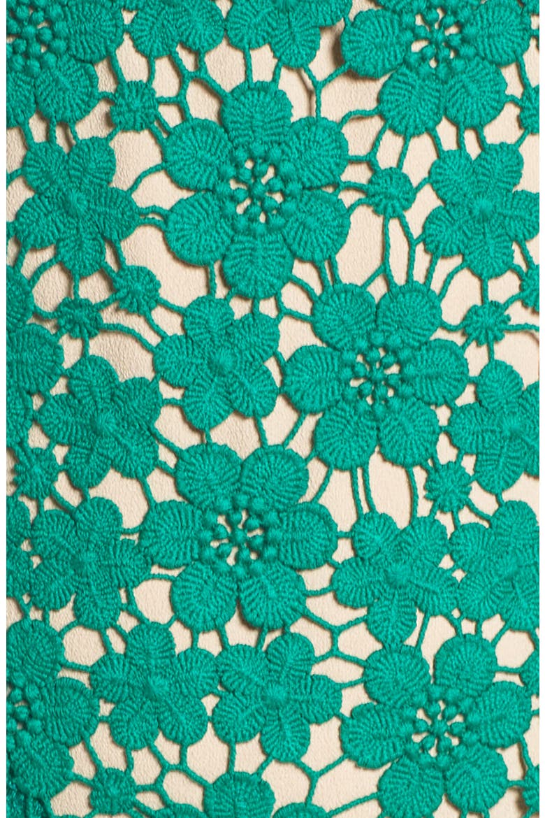 Guipure Lace Midi Dress, Alternate, color, JADE
