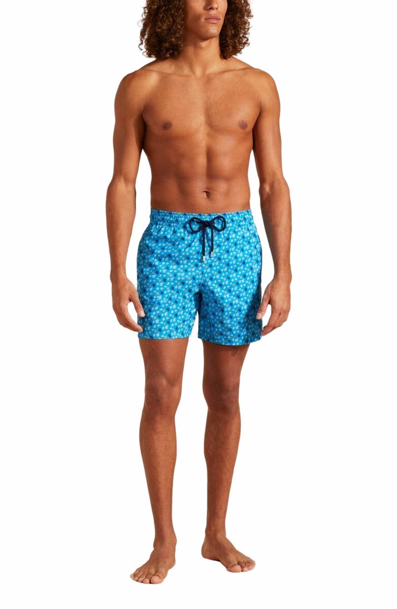 Vilebrequin Men's Ultra-Light And Packable Swim Trunks, Alternate, color, Bleu Hawai