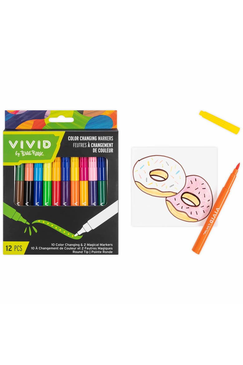 Color Changing Markers, 10 Color & 2 Magic Ink Markers, Alternate, color, Multicolored