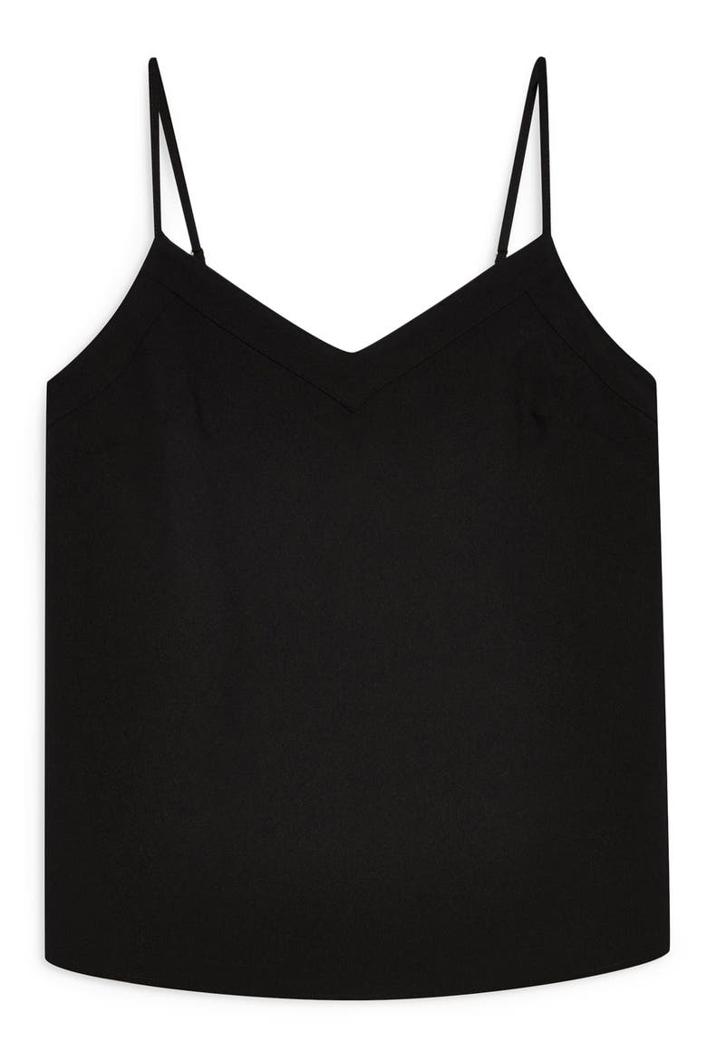 V-Neck Inset Camisole Top, Alternate, color, BLACK