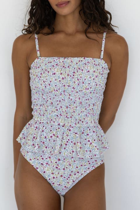 Amelia Peplum Tankini Top