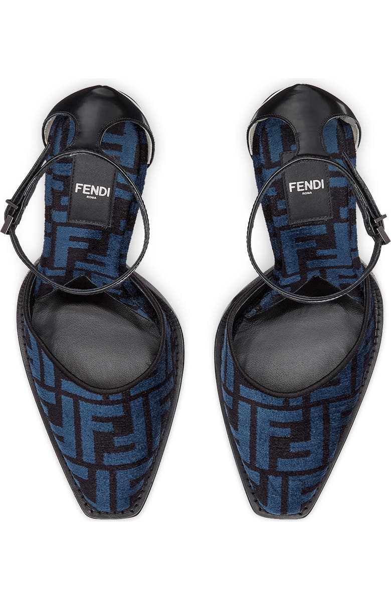 Fendi Cut Baguette Ankle Strap Pump, Alternate, color,